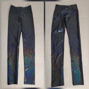 Goldsheep Disco Glitter Leggings Sz Small Sparkles High Rise